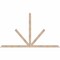 Ekena Millwork Saratoga Smooth Timber Gable Bracket, Douglas Fir, 96"W x 56"H x 1 1/2"D x 3 1/2"F, 14/12 Pitch GBW096X56X0204SAR00SDF - alternate 1